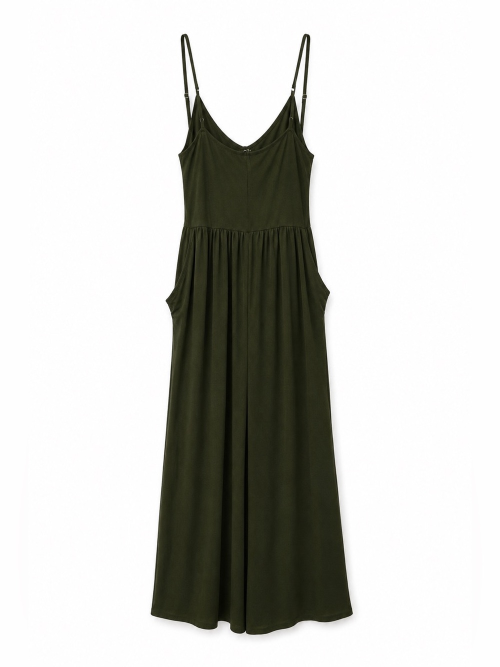 Olive Green Spaghetti Strap Jumpsuit